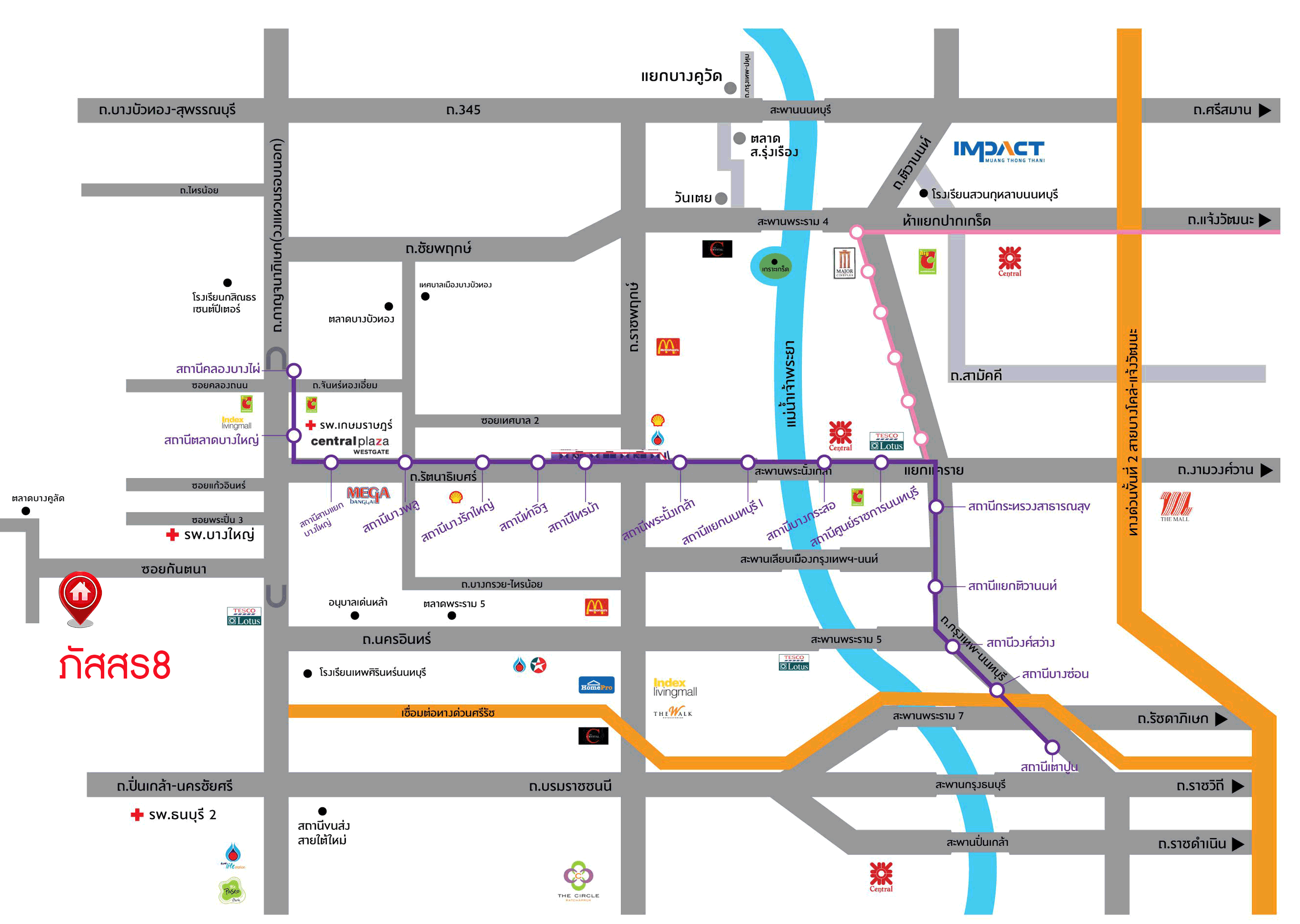 บ้านมือสองตกแต่งใหม่ ม.ภัสสร8 กาญจนาภิเษก (ซ.กันตนา) หลังใหญ่ดีไซน์สวย เนื้อที่ 68.1 ตร.ว. ฟังก์ชั่น 3 ห้องนอน 3 ห้องน้ำ 2 ที่จอดรถ โซนต้นโครงการเดินทางสะดวก บนทำเลศักยภาพ โครงการติดถนนใหญ่ เข้า-ออกสะดวก ใกล้เซ็นทรัลเวสต์เกต รถไฟฟ้า "สถานีตลาดบางใหญ่" และจุดขึ้นทางด่วน "ศรีรัช"